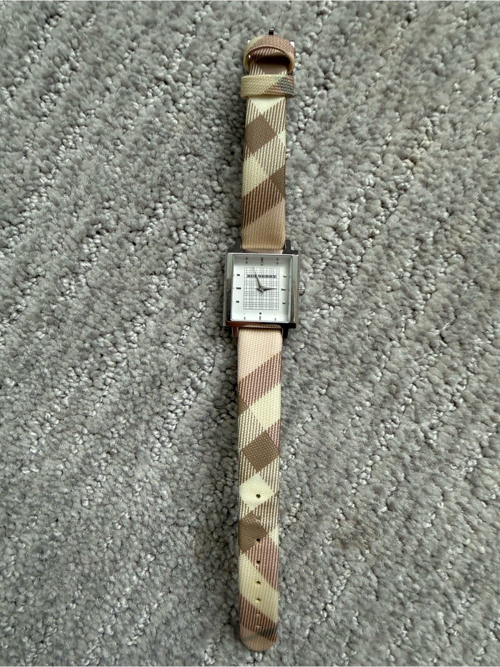 Burberry Silver Dial Nova Check Watch